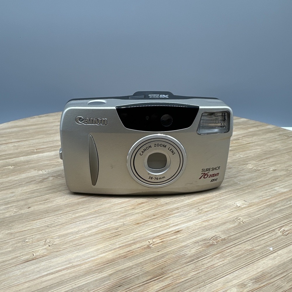 Canon Sure Shot 76 Zoom Film Camera 35mm Point & Shoot Tested Working